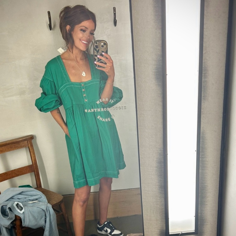 ANTHROPOLOGIE square neck babydoll dress